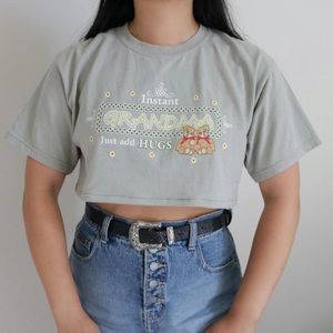 Instant grandma bear crop top